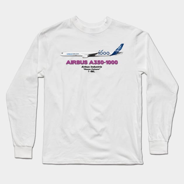 Airbus A350-1000 - Airbus Industrie "House Colours" Long Sleeve T-Shirt by TheArtofFlying